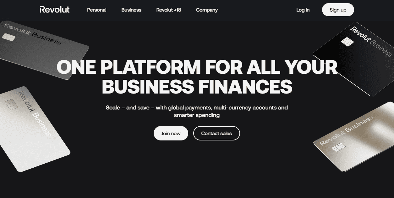 Revolut Business website