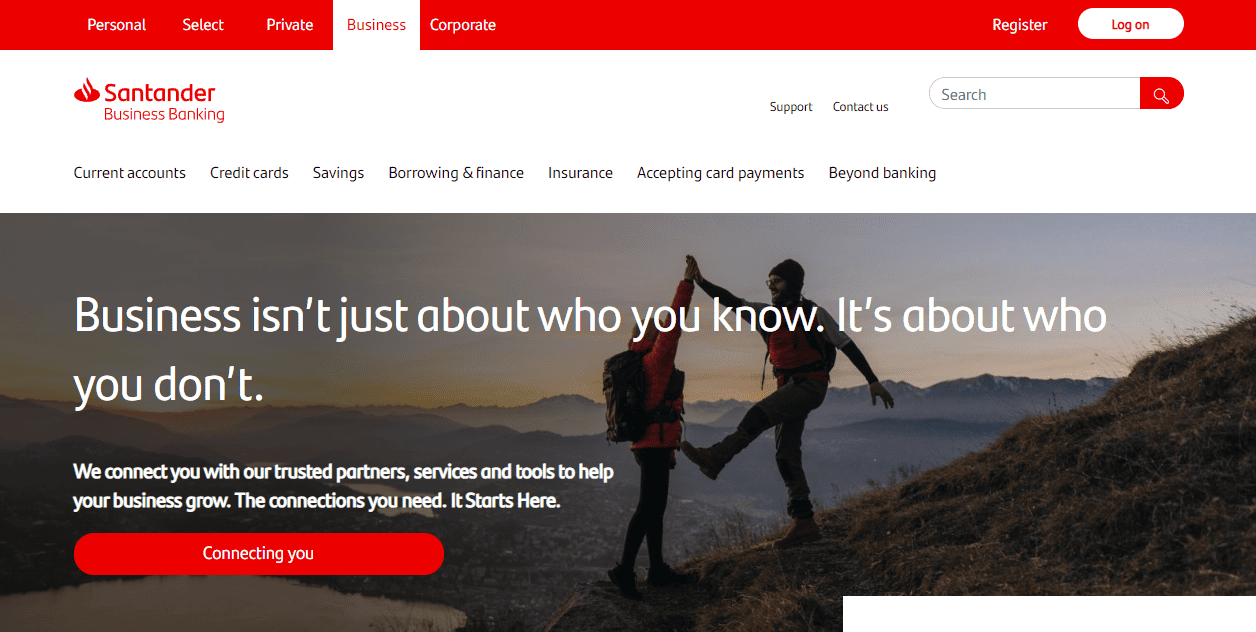 Santander website